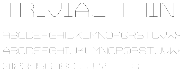 Trivial Thin font